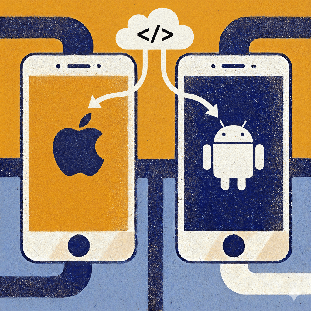 Mobile & Cross-Platform Development Illustration